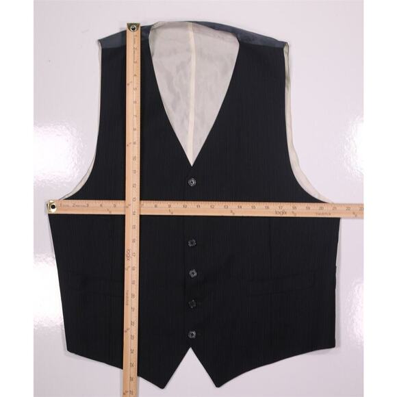 Ravazzolo Navy Blue Striped Suit Vest Gilet 44L - Picture 3 of 5